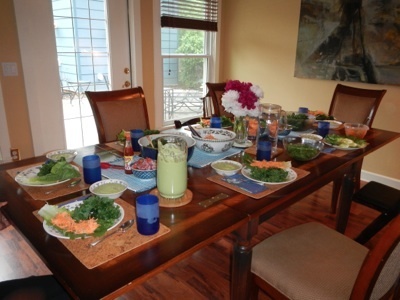 table with food